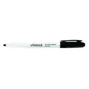 Universal Dry Erase Marker, Fine Tip, Black PK12 UNV43671
