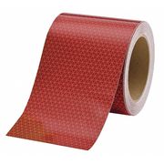 Oralite Reflective Tape, W 6 In, Red 18714