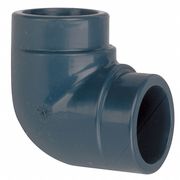 Zoro Select CPVC Elbow, 90 Degrees, Schedule 80, 1-1/4" Pipe Size, Socket x Socket 9806-012