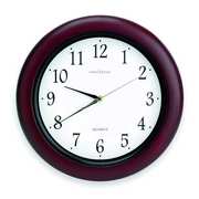 Zoro Select 14" Analog Quartz Wall Clock, Burgundy 6NN69