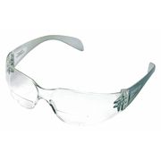 Condor Bifocal Reader Safety Glasses, Diopter Strength +2.00, Anti-Scratch, Frameless, Clear Lens 6PPC3