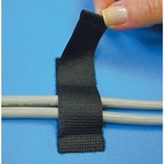 Velcro Brand Back-to-Back Strap, Rubber Adhesive, 2-1/2 in, 1 in Wd, Black, 25 PK CCK/25