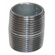Zoro Select 4" MNPT Close TBE Galvanized Steel Pipe Nipple Sch 40 2WV50