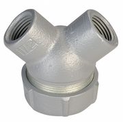 Appleton Electric Capped Elbow, Haz Loc, 1/2 In Hub, Aluminum ELBY-50A