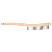 TOUGH GUY, Curved Handle, Stainless Steel, Scratch Brush - 1VAG2