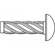 ZORO SELECT U-Drive Screw, Round, Plain 18-8 Stainless Steel, 7/64 in Head Ht, 3/8 in Lg, 500 PK UDIX0-60037-500P