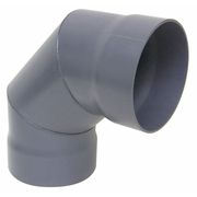 Plastic Supply 90 Degree Elbow, 10 in Duct Dia, Type I PVC, 13-3/4" L PVCEA10