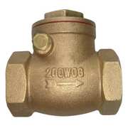 Zoro Select 1-1/4" NPT Brass Swing Check Valve 6VDT6