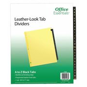 Office Essentials Office Essentials Black Leather Tab Dividers, Material: Paper 7278211483