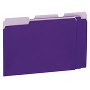 Universal File Folder 9-3/8" x 11-3/4", 1/3-Cut Tab, Violet, Pk100 UNV12305