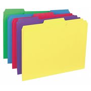 Universal File Folder 9-3/8" x 11-3/4", 1/3-Cut Tab, Assorted Colors, Pk100 UNV12306