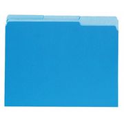 Universal File Folder 9-3/8" x 11-3/4", 1/3-Cut Tab, Blue, Pk100 UNV12301