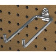 Triton Products 8-1/4 In. Double Rod 80 Degree Bend Steel Pegboard Hook for 1/8 In. and 1/4 In. Pegboard 5 Pack 72818