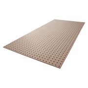 Zoro Select Round Hole Pegboard, 24 in H x 48 in W x 1/4 in D, 2 Panels 6YE32