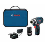 Bosch 12V 1/4" Cordless Impact Driver Kit, (2) 2.0Ah Batteries PS41-2A