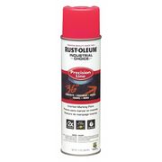 Rust-Oleum Precision Line Marking Paint, 20 oz, Fluorescent Pink, Water -Based 1861838