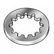 Zoro Select Internal Tooth Lock Washer, For Screw Size #6 Steel, Zinc Plated Finish, 100 PK 6DZC7