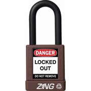 Zing Lockout Padlock, KA, Brown, 1-3/4"H 7045