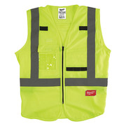 Milwaukee Tool Class 2 High Visibility Yellow Safety Vest - 4XL/5XL 48-73-5024