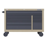 Proto Velocity Rolling Tool Cabinet, 13 Drawer, Desert Tan, Steel, 55 in W x 22-1/2 in D x 38-1/2 in H JSTV5539RD13DT