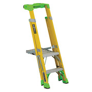 Louisville 5 ft 0.25 ft Fiberglass Platform Stepladder, 375 lb Capacity FCP1402HD