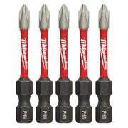 Milwaukee Tool 2 in. Phillips #1 SHOCKWAVE Impact Duty Power Bit (5 pk) 48-32-4638