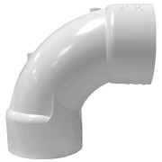 Lasco Fittings 90 Sweep Elbow, 2 in, Schedule 40, White 406020SW