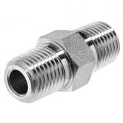 Zoro Select Straight Adapter, Steel, 1/8 ", NPT x BSPP ZUSA-PF-7998