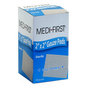 Medi-First Gauze Pad, Cotton Blend Gauze, PK100 60633