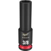 Milwaukee Tool 3/8" Drive Deep Impact Socket 3/8 in Size, Deep Socket, Black Phosphate 49-66-6119