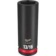 Milwaukee Tool 1/2" Drive Deep Impact Socket 13/16 in Size, Deep Socket, Black Phosphate 49-66-6227