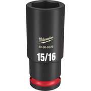 Milwaukee Tool 1/2" Drive Deep Impact Socket 15/16 in Size, Deep Socket, Black Phosphate 49-66-6229