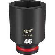 Milwaukee Tool 3/4" Drive Deep Impact Socket 46 mm Size, Deep Socket, Black Phosphate 49-66-6421