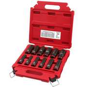Milwaukee Tool SHOCKWAVE 1/2 -inch Drive SAE and Metric 6 Point Impact  Socket Set (29-Piec
