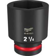 Milwaukee Tool 1" Drive Deep Impact Socket 2 1/4 in Size, Deep Socket, Black Phosphate 49-66-6521