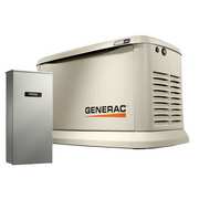 Generac Standby Generator, Natural Gas/Propane, Single Phase, 24kW LP/21kW NG, Air Cooled 7210
