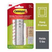 Command Universal Picture Hangers, Metal, Wht, PK3 17047-3ES