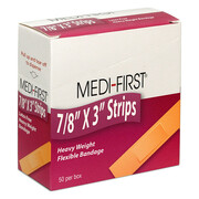 Medi-First Bandage, Fabric, Box, 3 In L, PK50 61450
