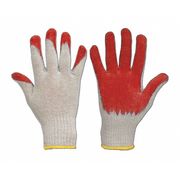 Jaydee Boen Latex Coated Gloves, Palm Coverage, Red, 100PK GV-100100