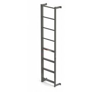 Ega Fixed Dock Ladder, Side Step, 4 Steps, 8 Rungs, Overall Length 7'6" MDS04