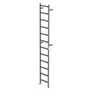 Ega Vertical Ladder, 12 Rungs, 12 ft. Overall Height, 16"W Steps MVMS12