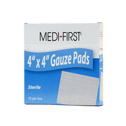Medi-First Gauze Pad, Cotton Blend Gauze, PK10 62012