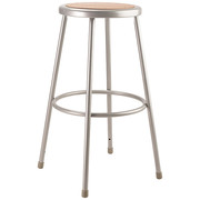 National Public Seating Round Stool, Height Range 30", Hardboard Gray 6230