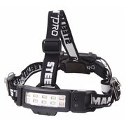 Steelman Slim Profile LED Headlamp with Rear Flasher and 3 AA Batteries 79052