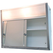 Ketcham 24" x 19" Surface Mounted SS Framed Sliding Door LED Medicine Cabinet SDL-2419-LED