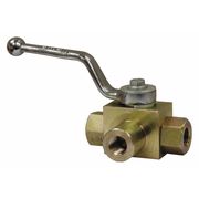 Buyers Products Ball Valve, 3 Way, 1/2", 5000 Psi HBV3W050