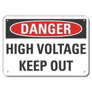 Lyle Alum Danger High Voltage Keep, 10"x7", Retroreflective Grade: Engineer LCU4-0441-NA_10X7