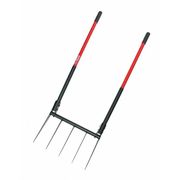 Bully Tools Broadfork, 10 ga. Steel, Fiberglass handle, 56 x 20 x 5.25 in. 92627