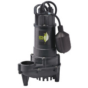 Eco-Flo Cast Iron Sump Pump, WdeAngle Swtch 3/4HP ECD75W