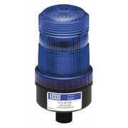 Ecco Led Beacon, 12-80Vdc, 0.5" Pipe, Blue 6267B